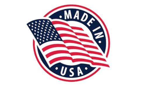Made in USA certification badge indicating production in the United States